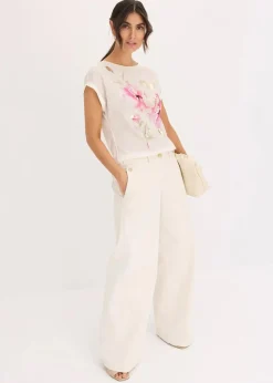 Shirt mit Webeinsatz