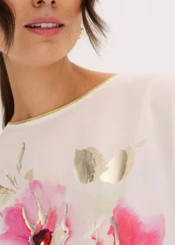 Shirt mit Webeinsatz