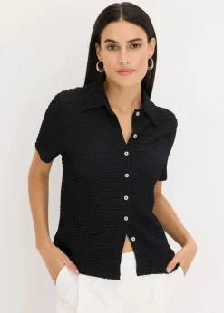 Shirtbluse mit Struktur