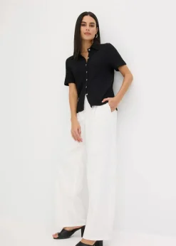 Shirtbluse mit Struktur