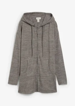 Shirtjacke in Strickoptik aus Viskose-Mix