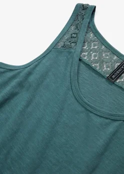 Shirtkleid aus Baumwolle mit Spitze