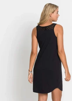 Shirtkleid aus Baumwolle mit Spitze