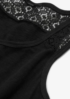 Shirtkleid aus Baumwolle mit Spitze