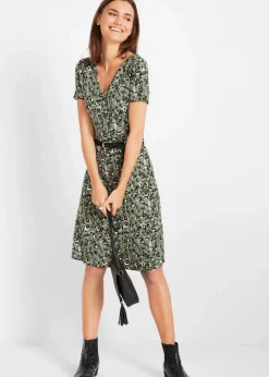 Shirtkleid aus fließendem Viskose-Mix