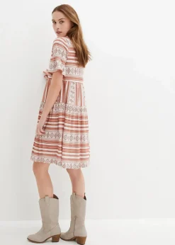 Shirtkleid aus fließendem Viskose-Mix