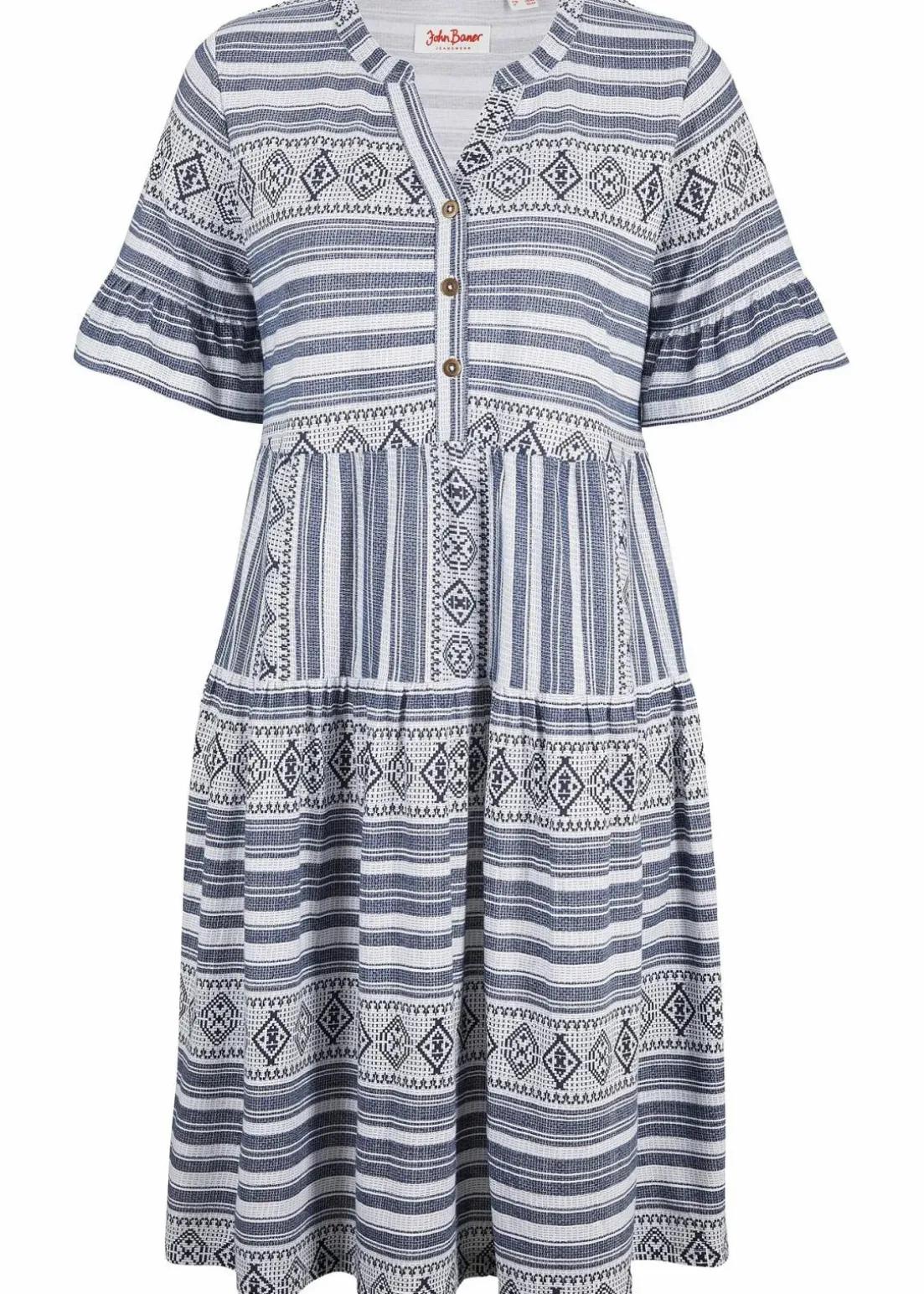 Shirtkleid aus fließendem Viskose-Mix