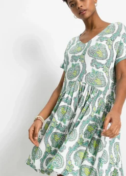 Shirtkleid aus fließendem Viskose-Elasthan-Mix