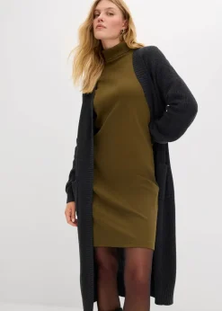 Shirtkleid aus schwerer elastischer Ripp-Qualität