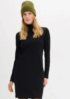 Shirtkleid aus schwerer elastischer Ripp-Qualität