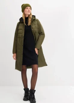 Shirtkleid aus schwerer elastischer Ripp-Qualität