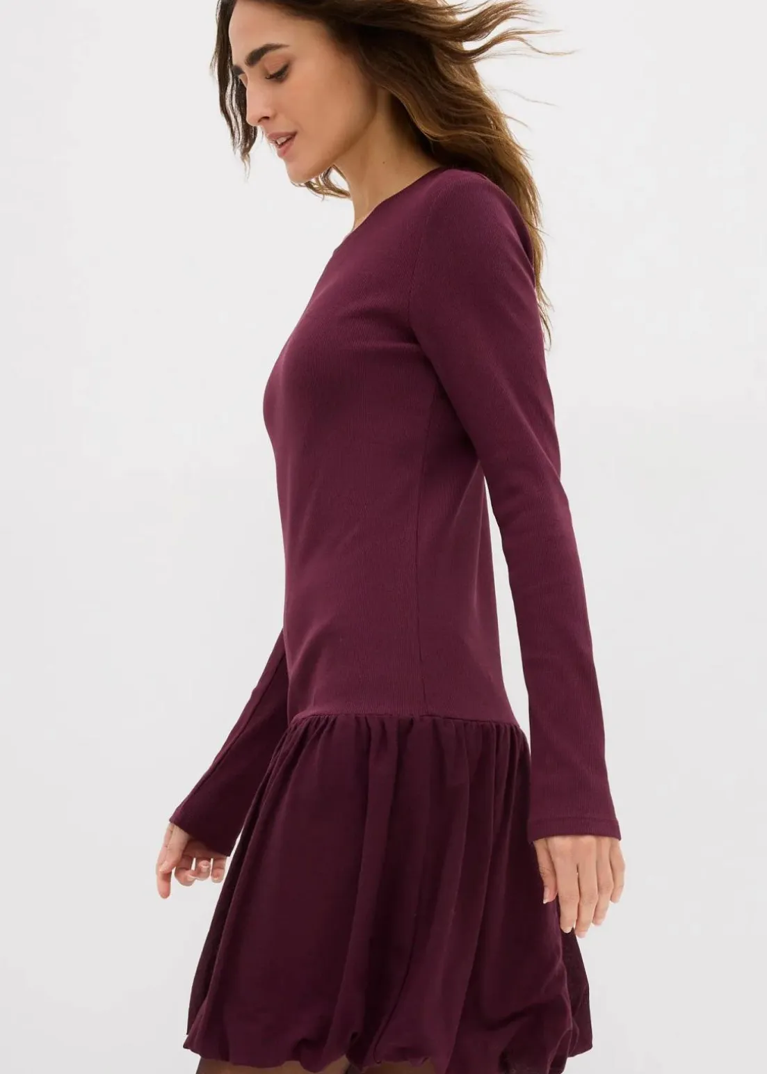 Shirtkleid mit Ballonrock