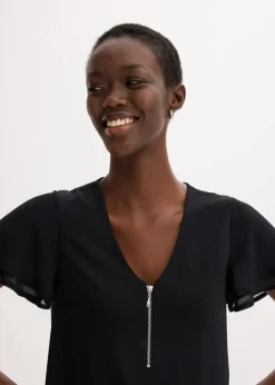 Shirtkleid mit Chiffonärmeln