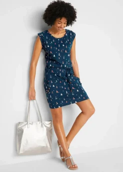 Shirtkleid mit Flügelärmeln und Druck