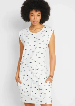 Shirtkleid mit Flügelärmeln und Druck