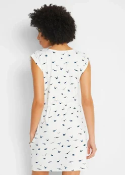 Shirtkleid mit Flügelärmeln und Druck