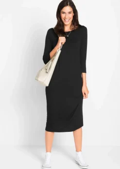 Shirt-Kleid mit 3/4-Ärmeln