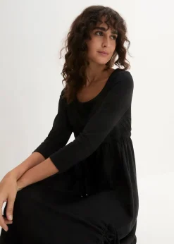 Shirt-Kleid mit 3/4-Ärmeln