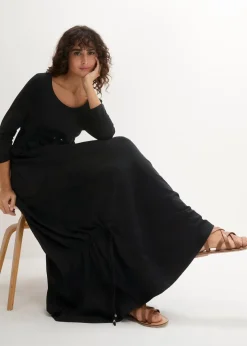 Shirt-Kleid mit 3/4-Ärmeln