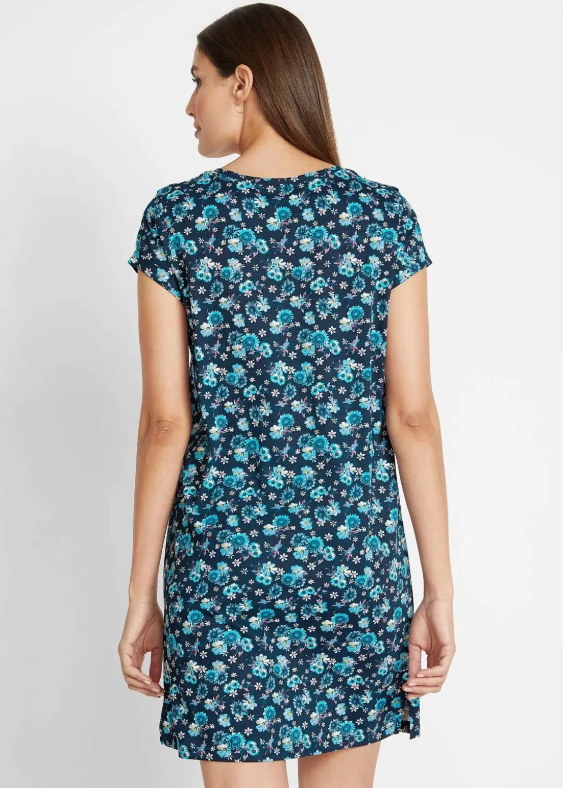 Shirtkleid mit seitlichen Schlitzen aus reiner Baumwolle (2er Pack)