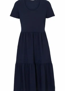 Shirtkleid mit Strukturmuster aus Viskose-Mix