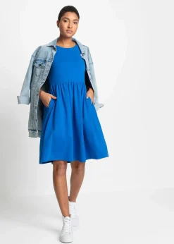 Shirtkleid mit Taschen aus reiner Baumwolle