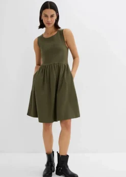 Shirtkleid mit Taschen aus reiner Baumwolle