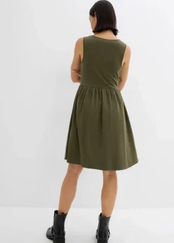 Shirtkleid mit Taschen aus reiner Baumwolle