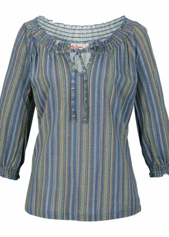 Shirt-Tunika 3/4-Arm, gestreift