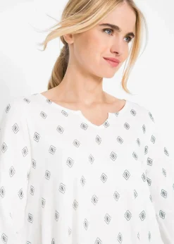 Shirt-Tunika aus Baumwoll-Viskose-Mix