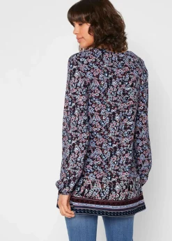 Shirt-Tunika aus Baumwoll-Viskose-Mix