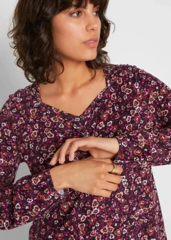 Shirt-Tunika aus Baumwoll-Viskose-Mix