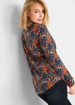 Shirt-Tunika, bedruckt, Langarm