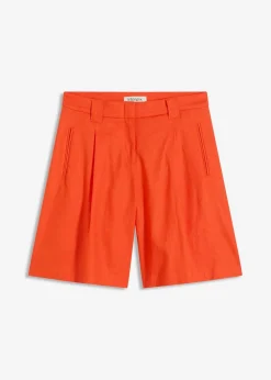 Shorts aus leichtem Leinen-Mix