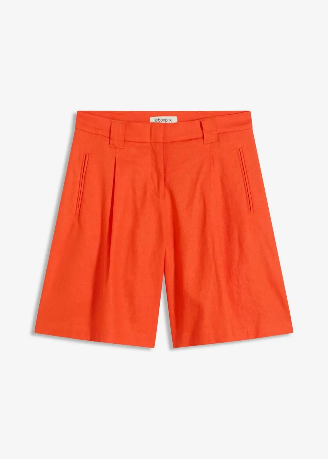 Shorts aus leichtem Leinen-Mix