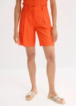 Shorts aus leichtem Leinen-Mix