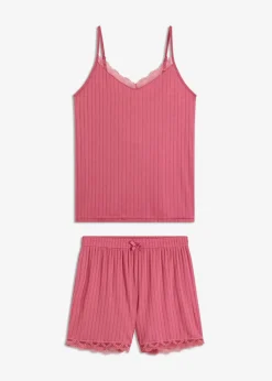 Shorty aus weichem Pointelle-Jersey