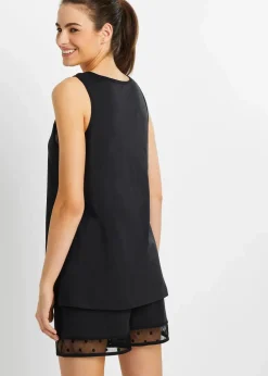 Shorty mit zartem Spitzeneinsatz