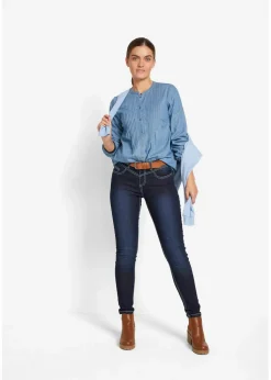 Skinny Jeans Mid Waist, Kontrastnähte