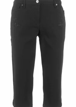 Slim Fit Jeans, Mid Waist, cropped