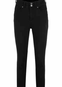 Slim Fit Jeans, Mid Waist, Bequembund