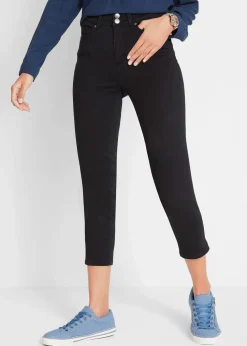 Slim Fit Jeans, Mid Waist, Bequembund