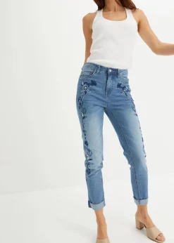 Slim-Fit-Jeans, Mid Waist, cropped
