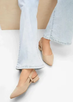 Slingpumps mit flachem Absatz