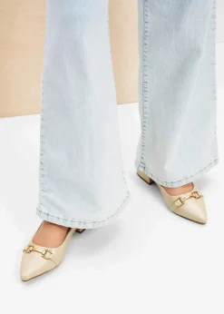 Slingpumps mit flachem Absatz