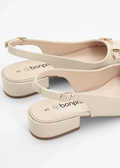 Slingpumps mit flachem Absatz