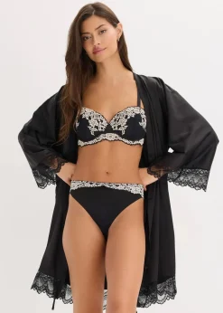 Slip aus zweifarbiger Spitze (2er Pack)