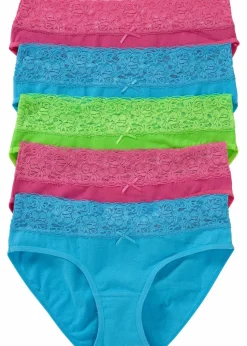 Slip mit Spitze (5er Pack)