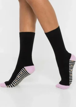 Socken mit druckfreiem Bündchen mit Bio-Baumwolle (5er Pack)