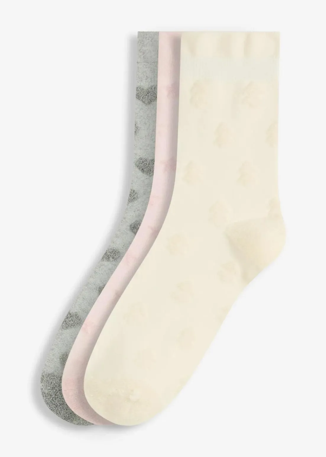 Socken mit Frottee-Muster und druckfreiem Bündchen (3er Pack), soft touch